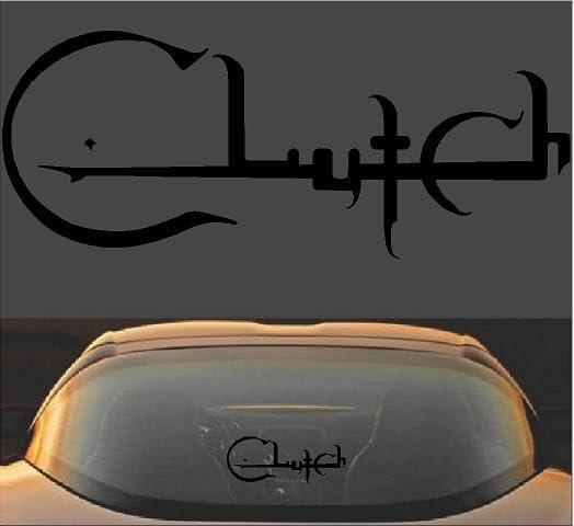 Clutch Hard Rock Band Vinyl Decal Sticker (24" x 9.75", White)