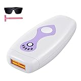 IPL Haarentfernungssystem für Frauen Mann,500.000 Blitze Haarentfernungsgerät Permanent und schmerzlos Entfernen Sie unerwünschte Gesichtsarmpit Bikini Bein Körperhaar Heimgebrauch (weißgrau)