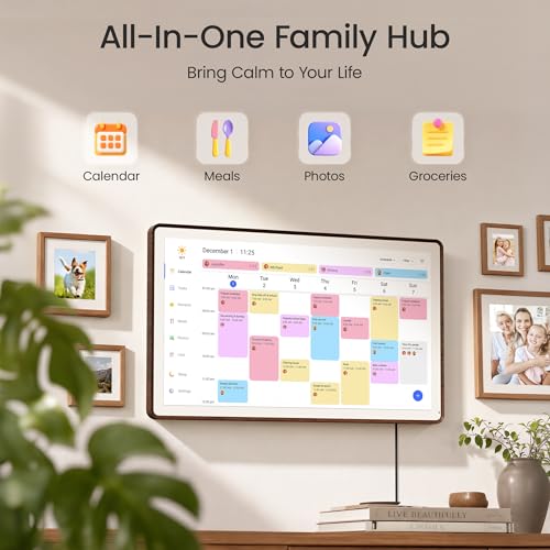 Image of Dragon Touch 21.5 inch Digital Calendar Chore Chart - Digital Picture Frame, Smart Family Planner, Hearth Display Desk Digital Calendar Best Gift for Women, Mom,Christmas, Wedding