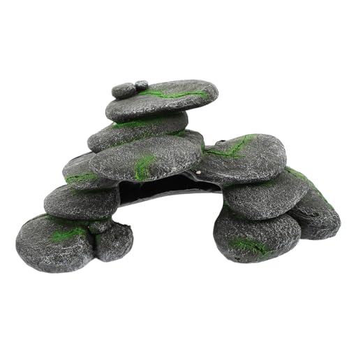 VANZACK Decorative Cobblestone Basking Platform for Turtles Lifelike Hideout Cave for Fish Tank Decoration Cozy Environment for Reptiles and Lightweight Design