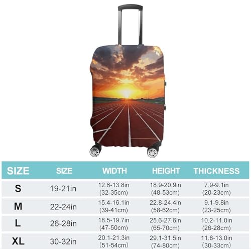 Travel Luggage Cover Elastic Suitcase Protector Anti-Scratch Washable Dusk Running Track Luggage Sleeve Tsa Approved Carry on Covers Baggage Cover Fits 18-32 Inch Luggages2
