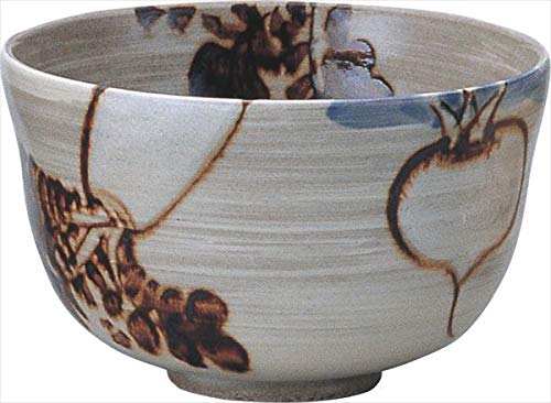 Amazon｜茶道具商 左座園 抹茶茶碗 乾山風 大根 蕪 宮地英香作