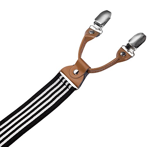 HBF Bretelle Uomo Eleganti con Papillon Nero 6