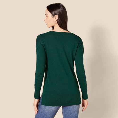 Image of Amazon Essentials Women's Lightweight V-Neck Tunic Sweater, Long Sleeve, Ribbed (Available in Plus Size)
