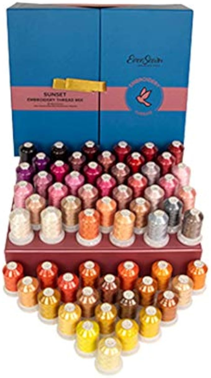 EverSewn Embroidery Thread Box Sunset 60 Spools