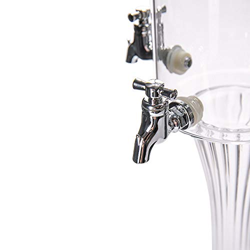 Glass Absinthe Fountain by ALANDIA | Classic Design | Mouth-Blown Glass | Removable Lid | 4 Spout