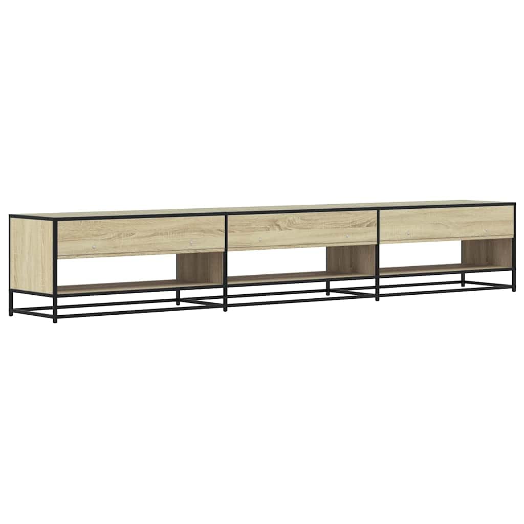 270 cm TV-Ständer für Fernseher bis zu 100 Zoll, breiter TV-Schrank, Media-Entertainment-Center mit 2 Regalen, moderner TV-Einheit, Konsolentisch für Wohnzimmer, Schlafzimmer (Braun)