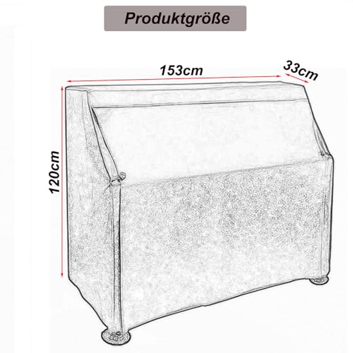 Cutfouwe Vertikales Klavier Abdeckung,Volle Leder Klavierabdeckung,Klavier Abdeckung Staubschutz,153x33x120cm