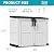GULAIMOAO Outdoor Horizontal Storage Cabinet Box 36 Cu Ft with Lockable Doors, Outdoor Storage Shed Portable Waterproof for Backyard Garden