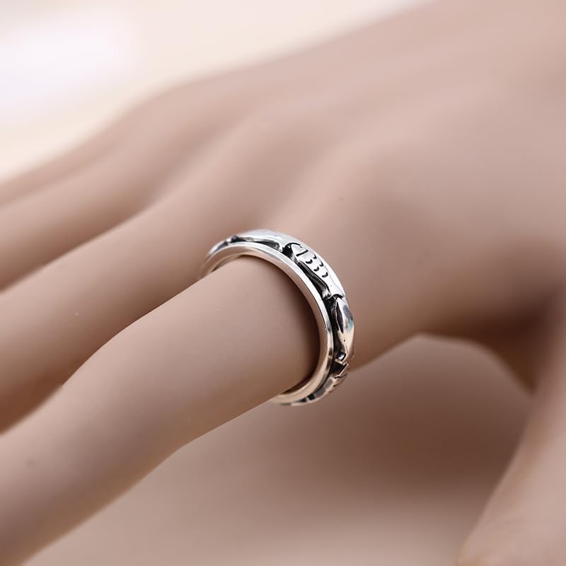 To My Daughter Spinning Fish Ring, Just Keep Swimming Anxiety Relief Fidget Rings Rotatable Mood Statement Gift Jewelry - Image 2