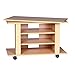 Produktbild FineBuy Fernsehschrank Drehbar auf Rollen | TV Bank 75 x 38 x 50 cm mit Drehteller für Fernseher| Fernsehtisch Holz Buche mit Ablage Board | TV Schrank HiFi Rack Möbel