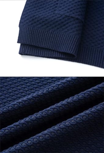 Men Solid Color with Pocket Knitted Cardigan Business Casual Soft Comfortable Sweater Top 5