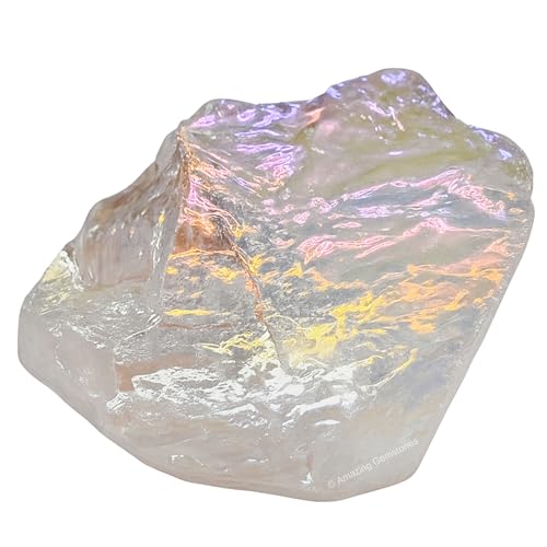 Image of Amazing Gemstone Angel Aura Quartz Raw Crystals and Healing Stones, Natural Rocks for Meditation - DIY Raw Stones and Crystals, 2 Pieces