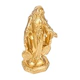 Conception artistique : la statue capture la vierge en robe, debout avec les bras étendus, son visage rayonnant de gentillesse et d'amour, décoration pour la maison, décoration d'intérieur vintage moderne