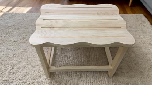 Toddler Step Stool, Wooden Step Stool for Kids, Potty Training Seat, Toddler Step Stools for Bathroom Sink (Log Color)
