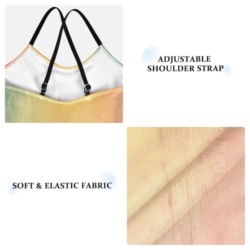 Pigsaly Girls One Piece Swimsuits Watercolor Rainbow Gradient Kids Cross Back Swimwear Toddler Beach Sport Bathing Suit 3T3