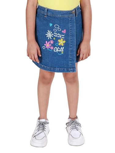Image of KiddoPanti Girls Denim Over Lap Shorts