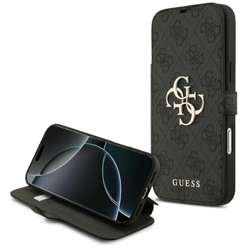 Coque iPhone 17 Pro Max Guess Noir Logo Métal protection chic