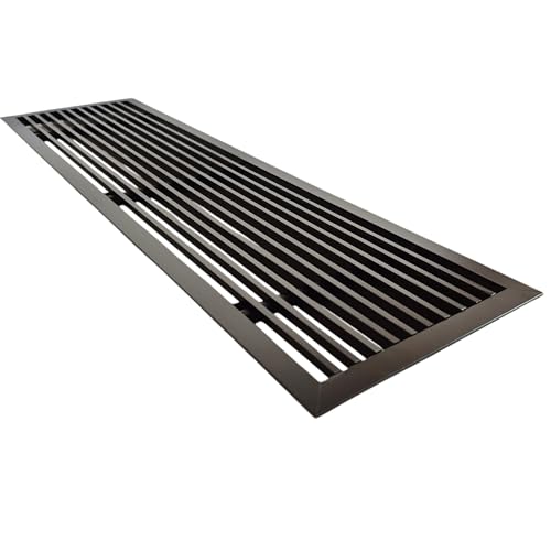 Image of Aluminium Powder Coated liner Grill, Grill for duct,ac jali, hvac, ventilation grill, home grill, ac louver grill,Return Air Grill for Wall, Sidewall and Ceiling (BLACK, 18 inch*12 inch)