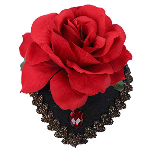 Rose Fascinator Hair Clips for Women, Cocktail Tea Party Kentucky Derby Ball Flower Headpiece Bridal Lady Girl Wedding Cosplay Bohemia Crown Christmas Headwear