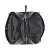 Calvin Klein Reyna Novelty Triple Compartment Shoulder Bag, Black/Gold,One Size