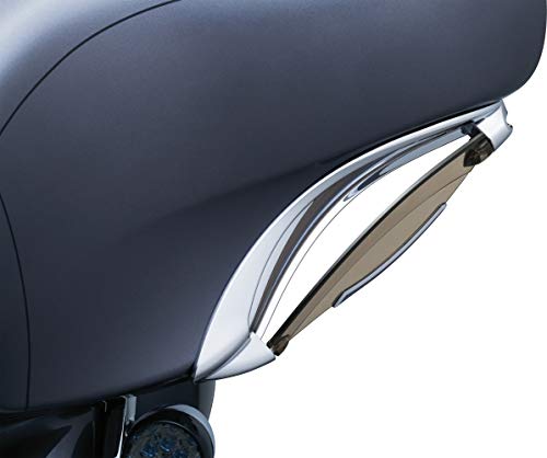 Kuryakyn 1246 Air Management Motorcycle Accessory: Adjustable Fairing Air/Heat Deflectors for 2014-19 Harley-Davidson Touring Motorcycles, Chrome, 1 Pair