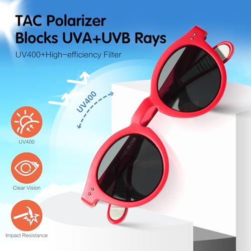 Image of EYEBUDDY Kids Toddler Sunglasses Age 2-4 /3-5 Boys Girls Polarized UV Protection Sun Glasses for Age 2-8