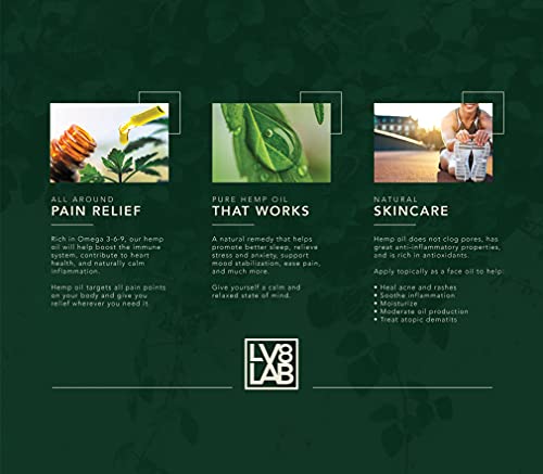 Unflavored 30,000mg Hemp Oil, Natural, Made in USA, Organic with Omega 3-6-9 (Unflavored) - Image 4