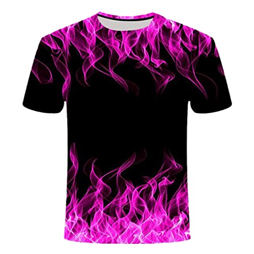 T-shirt 3D Blue Flame aux finitions soignées coloris noir L