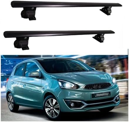 Cross Bars Aluminum Compatible with Mirage A00 2012-2024 for Car Roof Rack with Lock Luggage Carrier, Black