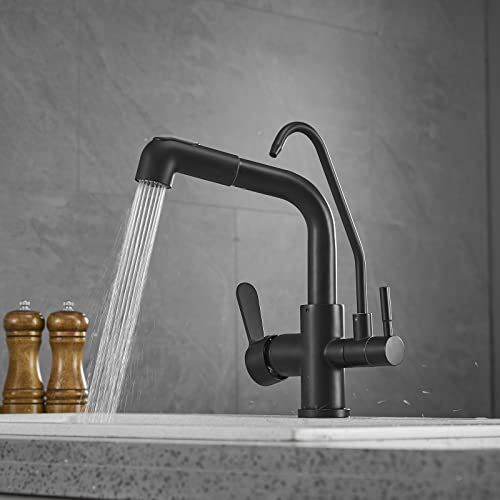 Robinet évier purificateur d'eau fini les bouteilles : mitigeur cuisine 3 voies noir douchette - 2