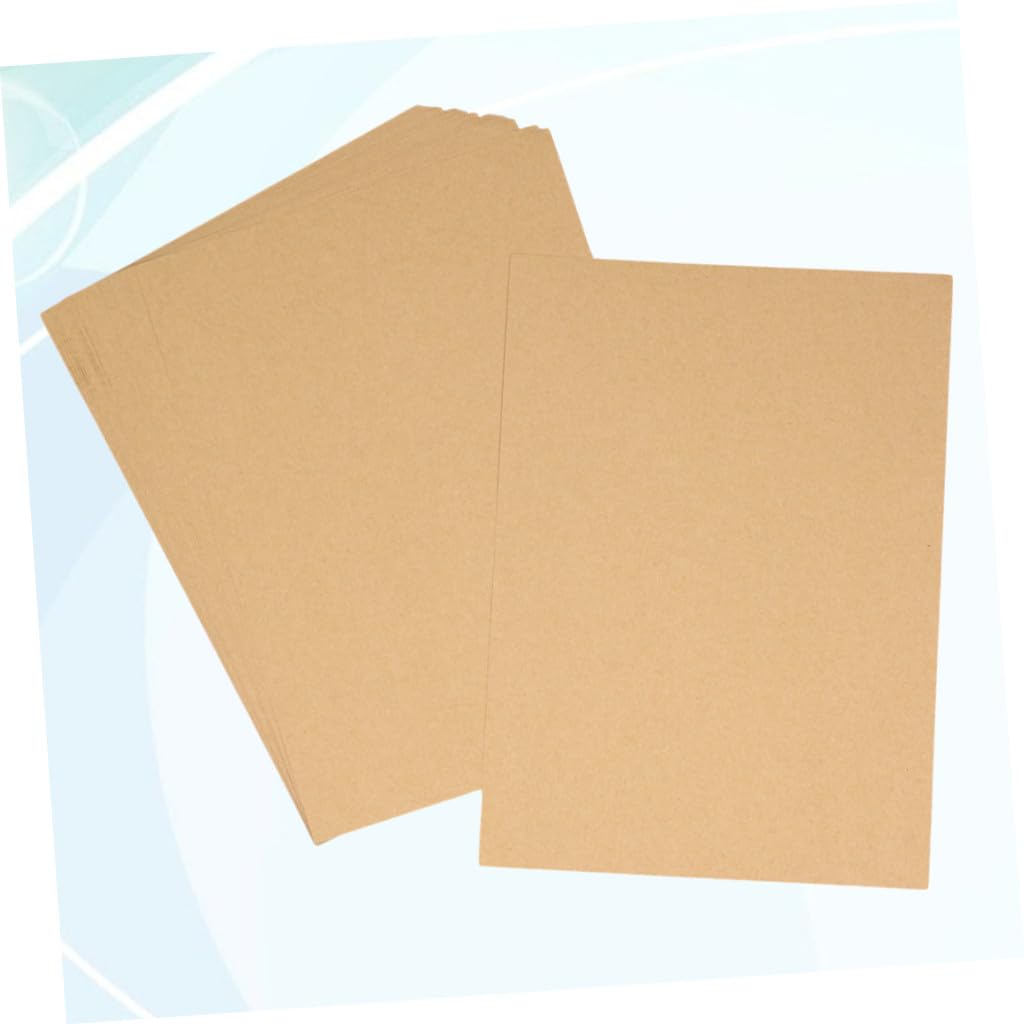 COLLBATH 100feuilles Papier Kraft Pour Emballage Pliage Et Impression Unies De Couleur Marron Traditionnelle