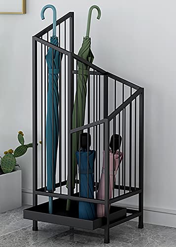 Porte-parapluies géométrique moderne avec bac de récupération d'eau pour l'école