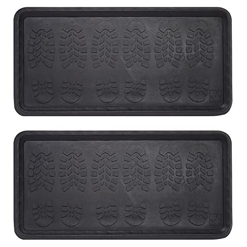 Envelor Rubber Boot Tray for Entryway Indoor Shoe Trays for