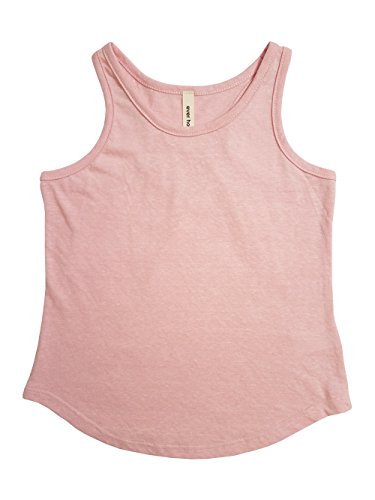 Tough Cookie's Kids' 2-13 Yrs Plain Flowy Triblend Tank Top (Made in USA) (Large, Blush Pink)