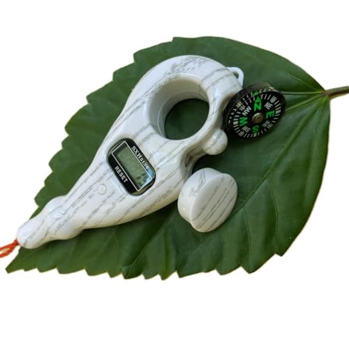 Image of Digital Tally Counter with Compass naam jap Counter Finger Counter for Pooja Meditation Prayer Japa Mala (White)