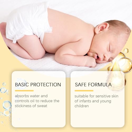 Natürliches Baby Puder mit Pflanzenessenz & Honig (1x 100g)- Schützt empfindliche Haut, nimmt Feuchtigkeit auf & hält die Haut trocken- Talkumfrei-Talkumpuder für Kinder und Babys (White, 5x5x13cm)