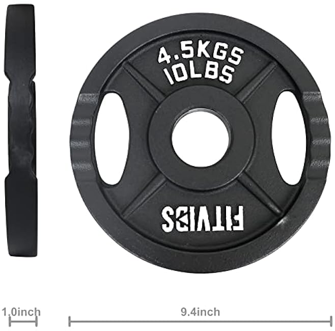 Signature Fitness Cast Iron Plate Weight Plate for Strength Training and Weightlifting, Standard or Olympic, Multiple Sizes