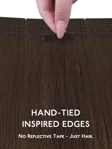Image of WENNALIFE Genius Tape in Hair Extensions Human Hair, Invisible Tape in