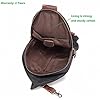 AOTIAN Waterproof Waxed Canvas Men's and Women's Small Sling Bags Backpacks For Hiking Biking Travel Outdoor Casual Chest Bags Black #5