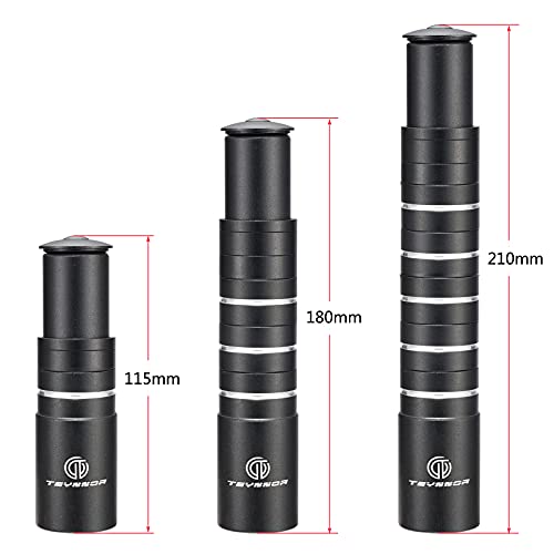image for Teyssor Bike Stem Riser 115mm 180mm 210mm Adjustable Bike Fork Stem Ex