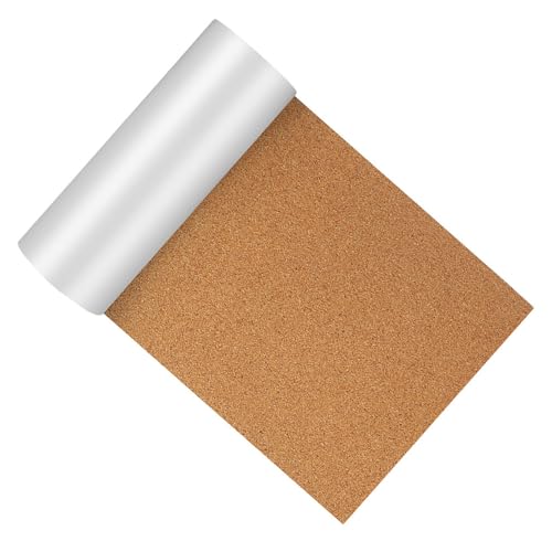 Mikikit Rollo de Corcho Autoadhesivo 60x30 Cm, Lámina de Corcho 1 Mm Grosor, Material Natural Respaldo Adhesivo, Tablero para Pared, Aislamiento Acústico y Manualidades