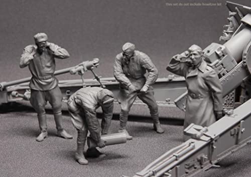 Kit Modelo de Figura de Resina 1:35 Tripulación de Artillería Rusa miniatura 3