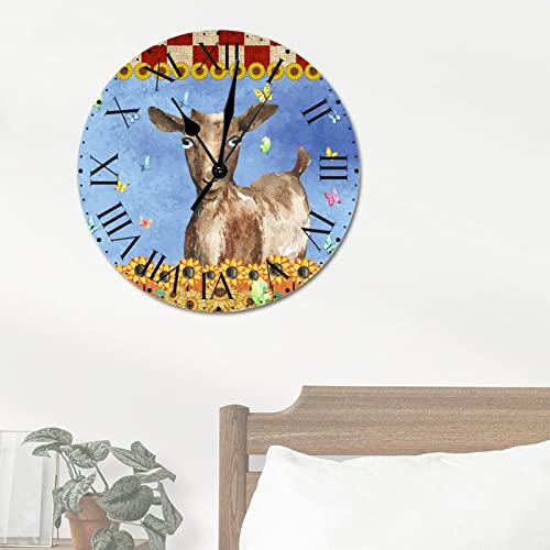 Horloge murale sans bruit de tic-tac rouge PVC ronde 30,5 cm avec chiffres romains