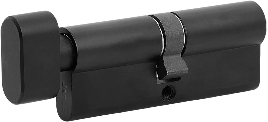 80mm (35/10/35) Oil Rubbed Bronze (Black Color) Euro Cylinder with 5 Keys (dimple), Single Open Copper Cylinder, Suitable for Wooden, Composite, UPVC or Aluminium Doors with a Euro Profile