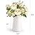 Mkono Small Artificial Flowers in Ceramic Vase Centerpieces Table Decor, Silk Flower Arrangements for Home Decor Indoor Fake Flower Bouquet for Shelf Kitchen Dining Room Office Wedding