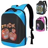 Mochila LED Personalizável Bluetooth Mochila Inteligente Display Digital para Imagens e Textos Presente Criativo para Filhos, Namorados e Amantes de Tecnologia. Ideal p Raves e p Motociclistas (Azul)