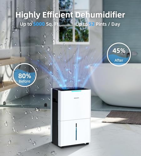Aiusevo AS320 5,000 Sq. Ft Dehumidifier For Basements And Home, Aiusevo 52 Pint Dehumidifiers With Drain Hose Ideal For Large Room thumb #1