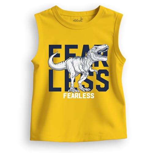Image of minicult Printed Cotton Jersey Vest for Boys and Girls (Multicolor)