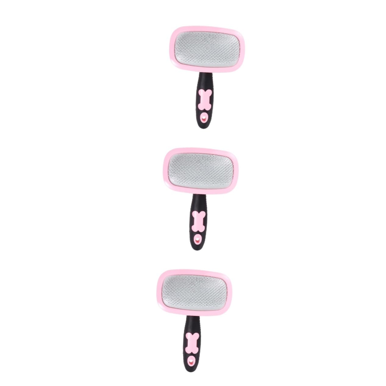 FRCOLOR 3piezas Cepillo De Limpieza y Masaje Para y Gatos Color Rosa Para Eliminar Pelaje y
